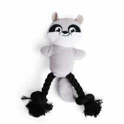 Petco Plush Racoon With Rope Dog Toy