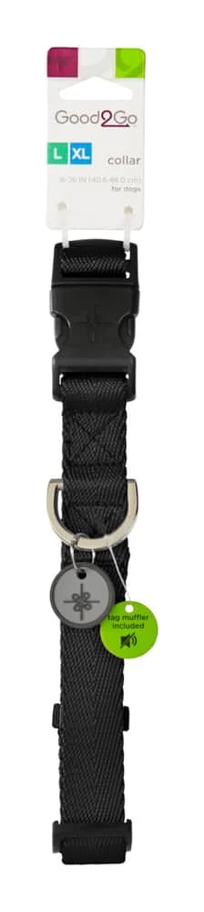 Petco Nylon Dog Collar, Adjustable, Includes Tag Muffler, Medium, Black 3 Petco Nylon Dog Collar, Adjustable, Includes Tag Muffler, Medium, Black