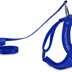Petco Mesh Cat Harness And Leash Set, Adjustable For Cat Walking, 4-ft, Blue
