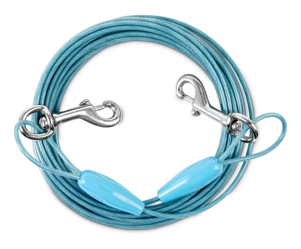 Petco Free-To-Flex Dog Tie Out Cable, 20-ft, Small, Blue 5 Petco Free-To-Flex Dog Tie Out Cable, 20-ft, Small, Blue - Image 3