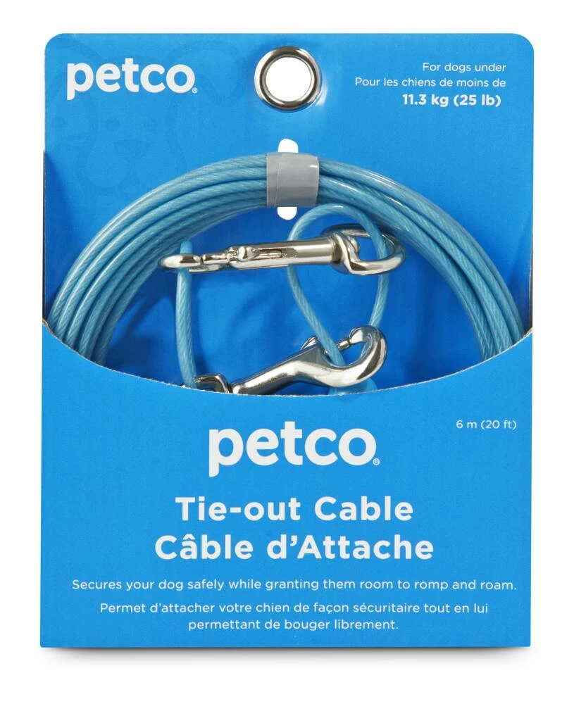 Petco Free-To-Flex Dog Tie Out Cable, 20-ft, Small, Blue 9 Petco Free-To-Flex Dog Tie Out Cable, 20-ft, Small, Blue - Image 7