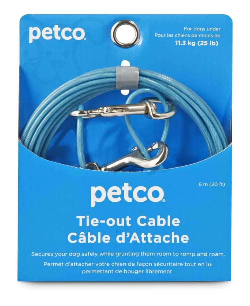Petco Free-To-Flex Dog Tie Out Cable, 20-ft, Small, Blue 7 Petco Free-To-Flex Dog Tie Out Cable, 20-ft, Small, Blue - Image 5