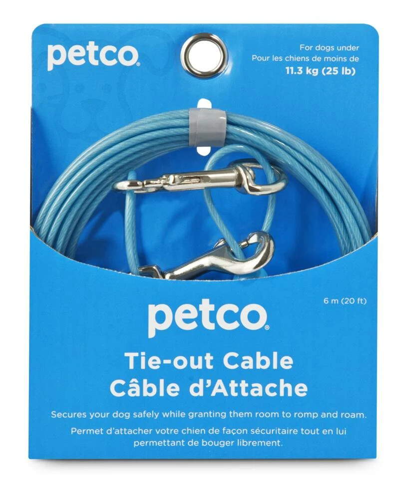 Petco Free-To-Flex Dog Tie Out Cable, 20-ft, Small, Blue 8 Petco Free-To-Flex Dog Tie Out Cable, 20-ft, Small, Blue - Image 6