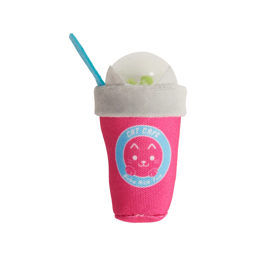 Petco Boba Tea Cat Toy With Catnip, Red 3 Petco Boba Tea Cat Toy With Catnip, Red