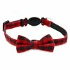 Petco Multi-Colour Plaid Cat Bowtie Collar With Removable Bow And Bell -Spooky Pet World petco bowtie cat collar buffalo check 9f1408c8 5761 45b7 8bf7 41282bf6b96e