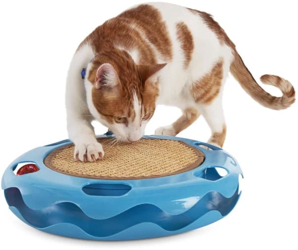 Petco Cat Track Cat Toy With Sisal Mat, Blue 6 Petco Cat Track Cat Toy With Sisal Mat, Blue - Image 4