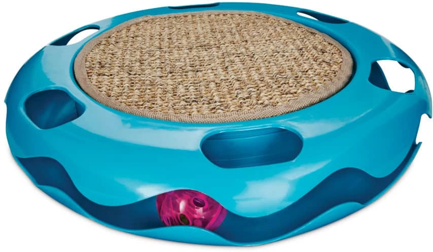 Petco Cat Track Cat Toy With Sisal Mat, Blue 7 Petco Cat Track Cat Toy With Sisal Mat, Blue - Image 5