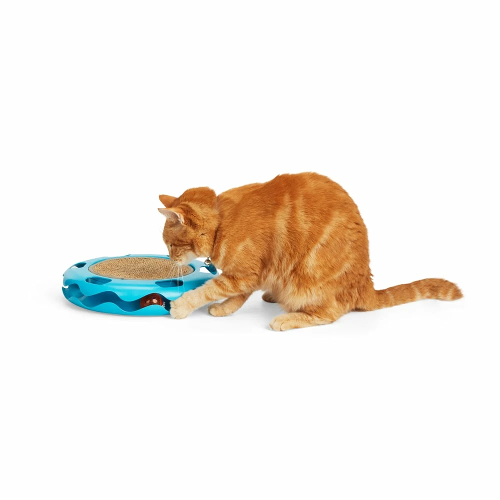 Petco Cat Track Cat Toy With Sisal Mat, Blue 11 Petco Cat Track Cat Toy With Sisal Mat, Blue - Image 9