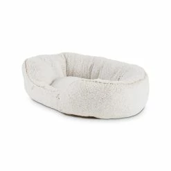Petco Cozy Cuddler Plush Dog Bed, Washable, 20-in X 22-in, Cream