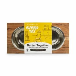 Petco Elevated Wood Double Diner With Stainless Steel Bowls, 4.6-cup -Spooky Pet World petco elevated wd dd w ss dog bowls 4 6 cups 957f3316 7e32 4619 a214 c3e98aa7c883