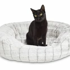 Petco Faux Fur Cat Bed, Washable, 20-in X 18-in, Grey -Spooky Pet World petco faux fur cat bed in grey 20 l x 18 w b3d77bf2 2b35 458c 8229 5d1c3c4b23ad