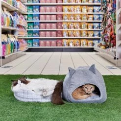 Petco Fellow Feline Hooded Igloo Cat Bed, Washable, 15.5-in X 15.5-in, Grey 11 Petco Fellow Feline Hooded Igloo Cat Bed, Washable, 15.5-in X 15.5-in, Grey -Spooky Pet World petco faux fur cat bed in grey 20 l x 18 w d7ab8457 b154 40c6 a60d 767caed77550