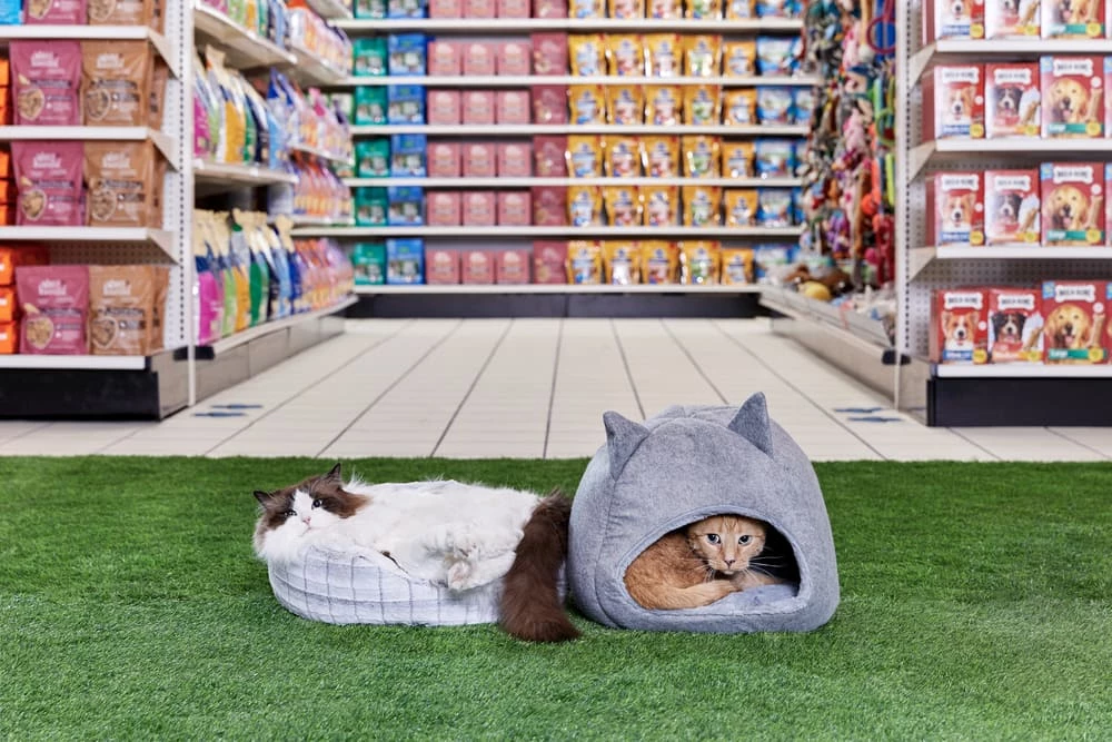 Petco Fellow Feline Hooded Igloo Cat Bed, Washable, 15.5-in X 15.5-in, Grey 7 Petco Fellow Feline Hooded Igloo Cat Bed, Washable, 15.5-in X 15.5-in, Grey - Image 5