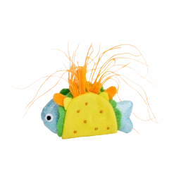 Petco Feathered Fish Taco Cat Toy With Catnip, Assorted Colours