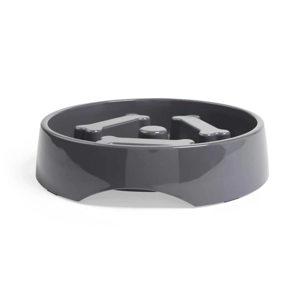 Petco Slow Feeder Dog Bowl, Grey, 6.4-cup 3 Petco Slow Feeder Dog Bowl, Grey, 6.4-cup