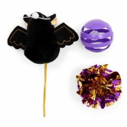 Petco Halloween Bratty Batty Cat Toys, 3-pc
