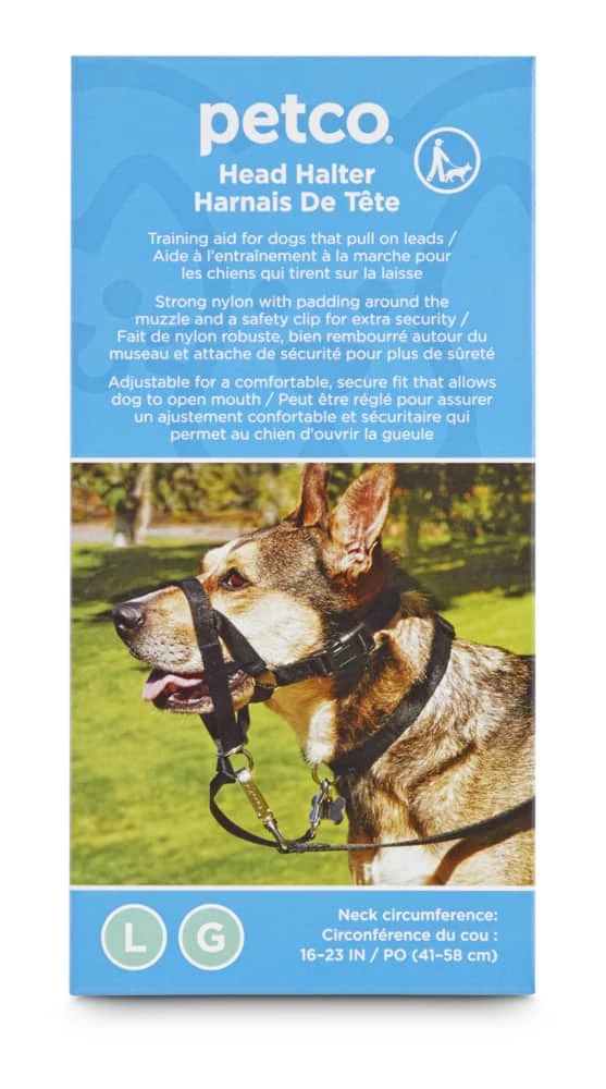Petco No-Pull Dog Head Halter, Adjustable, Large, Black 3 Petco No-Pull Dog Head Halter, Adjustable, Large, Black