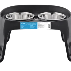 Petco Double Diner Stainless Steel Dog Bowls, Dishwasher Safe And BPA Free For Food And Water, 2 X 5-cups -Spooky Pet World petco high rise double diner 5c3b1d6a 4de3 46e8 898c d08f09308f87
