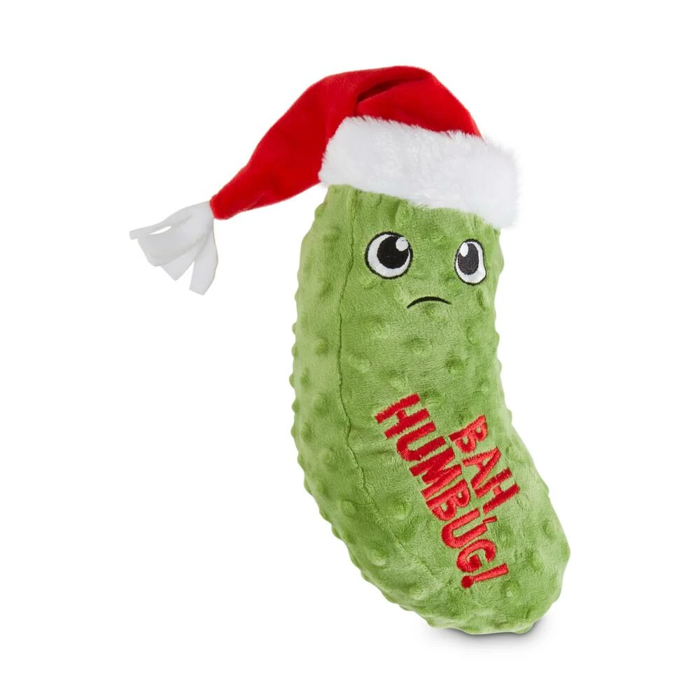 Petco Holiday Christmas Pickle Squeaky Dog Toy, Assorted Styles, 12-in 4 Petco Holiday Christmas Pickle Squeaky Dog Toy, Assorted Styles, 12-in - Image 2