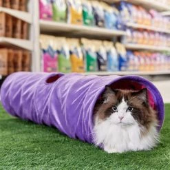 Petco Soft Plush Crinkle Cat Tunnel, 36-in X 10-in, Blue -Spooky Pet World petco plush cat tunnel e14912f4 6689 4c35 95a2 526ab8c4165c