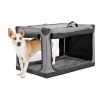Petco Portable Canvas Dog Crate, Collapsible And Foldable, Assorted Sizes, Dark Grey