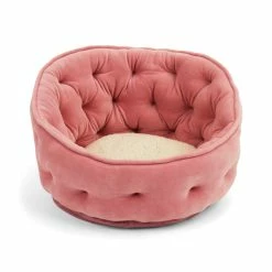 Petco EveryYay Snooze Fest High-Back Bolster Cat Bed, Washable, 18-in X 18-in, Pink