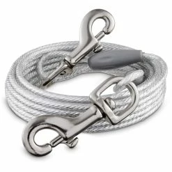 Petco Free-To-Flex Reflective Dog Tie Out Cable, 20-ft, Large, Orange