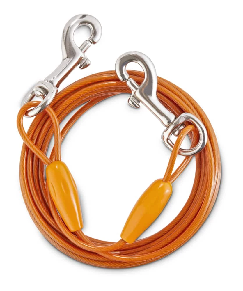 Petco Free-To-Flex Reflective Dog Tie Out Cable, 20-ft, Large, Orange 5 Petco Free-To-Flex Reflective Dog Tie Out Cable, 20-ft, Large, Orange - Image 3