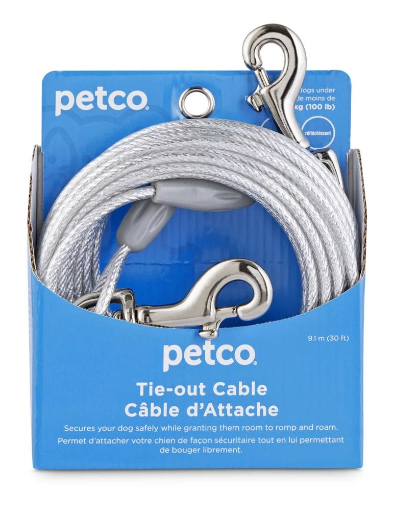 Petco Free-To-Flex Reflective Dog Tie Out Cable, 20-ft, Large, Orange 9 Petco Free-To-Flex Reflective Dog Tie Out Cable, 20-ft, Large, Orange - Image 7