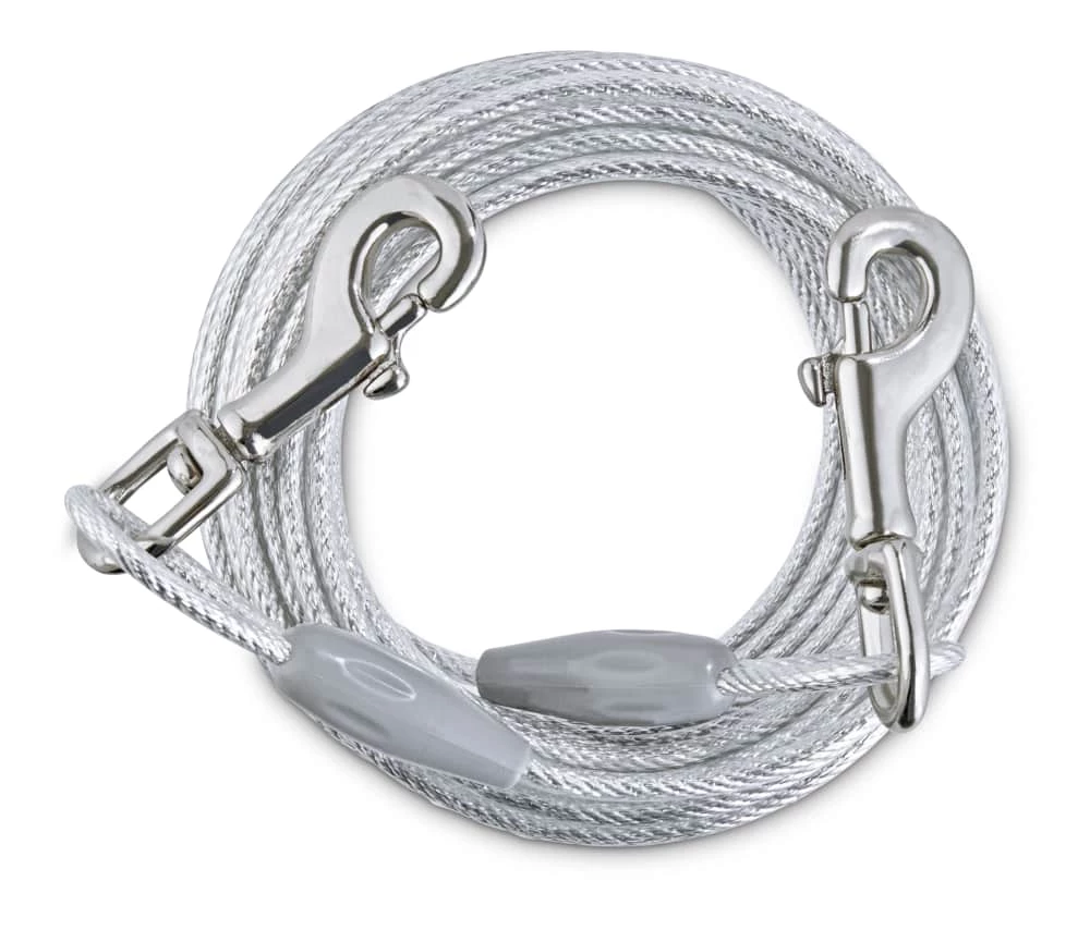 Petco Free-To-Flex Reflective Dog Tie Out Cable, 20-ft, Large, Orange 6 Petco Free-To-Flex Reflective Dog Tie Out Cable, 20-ft, Large, Orange - Image 4