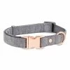 Petco Nylon Dog Collar, Adjustable, Assorted Sizes, Rose Gold/Grey -Spooky Pet World petco rose gold grey adjustable collar lg d85274c4 75d4 4ad2 a038 06925870787c