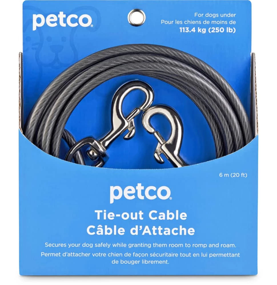 Petco Free-To-Flex Dog Tie Out Cable, 20-ft, 2X-Large, Black 7 Petco Free-To-Flex Dog Tie Out Cable, 20-ft, 2X-Large, Black - Image 5