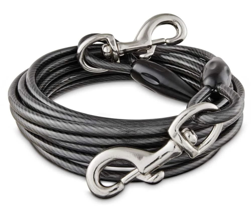 Petco Free-To-Flex Dog Tie Out Cable, 20-ft, 2X-Large, Black 3 Petco Free-To-Flex Dog Tie Out Cable, 20-ft, 2X-Large, Black